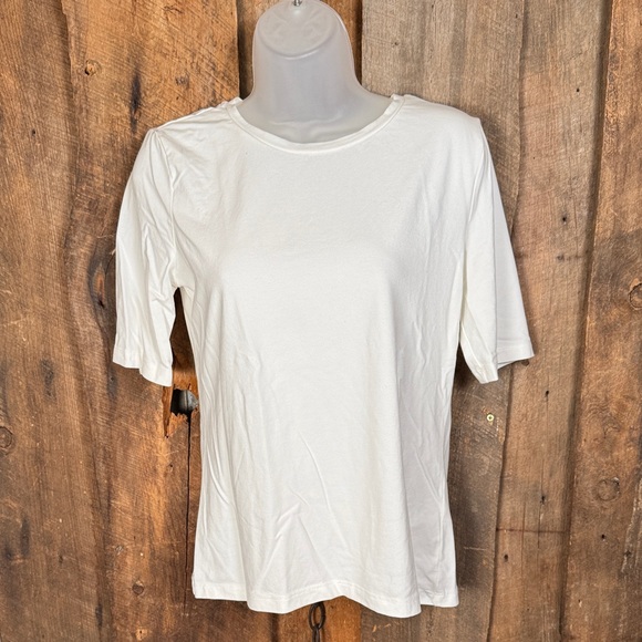 Magaschoni White Short Sleeve Tee - Picture 1 of 8